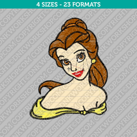 Disney Princess Belle Embroidery Design - 4 Sizes - INSTANT DOWNLOAD