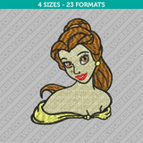 Disney Princess Belle Embroidery Design - 4 Sizes - INSTANT DOWNLOAD