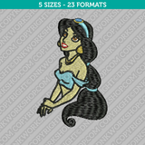 Disney Princess Jasmine Embroidery Design - 5 Sizes - INSTANT DOWNLOAD