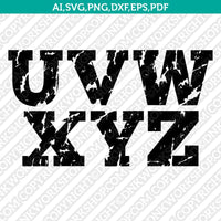 Distressed Grunge Letters Font Alphabet Lettering SVG Vector Silhouette Cameo Cricut Cut File Clipart Png Dxf Eps