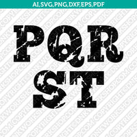 Distressed Grunge Letters Font Alphabet Lettering SVG Vector Silhouette Cameo Cricut Cut File Clipart Png Dxf Eps