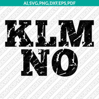 Distressed Grunge Letters Font Alphabet Lettering SVG Vector Silhouette Cameo Cricut Cut File Clipart Png Dxf Eps