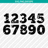Distressed Grunge Number Alphabet SVG Vector Silhouette Cricut