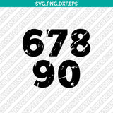 Distressed Grunge Number Alphabet SVG Vector Silhouette Cricut