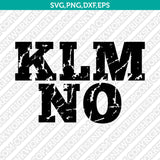 Distressed Grunge Number Alphabet SVG Vector Silhouette Cricut