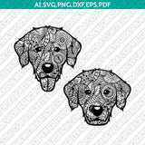 Dog Golden Retriever Mandala Zentangle Boho Vector SVG Cricut Cut File Png Clipart Eps Dxf