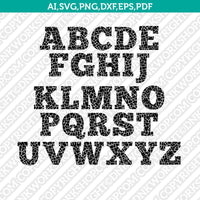 Drought Crack Letter Font Alphabet SVG Vector Silhouette Cameo Cricut Cut File Clipart Png Dxf Eps