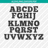 Drought Crack Letter Font Alphabet SVG Vector Silhouette Cameo Cricut Cut File Clipart Png Dxf Eps