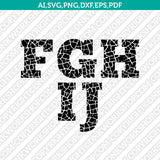 Drought Crack Letter Font Alphabet SVG Vector Silhouette Cameo Cricut Cut File Clipart Png Dxf Eps
