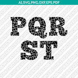 Drought Crack Letter Font Alphabet SVG Vector Silhouette Cameo Cricut Cut File Clipart Png Dxf Eps