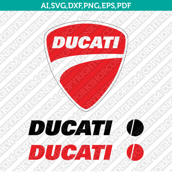 Ducati Logo SVG Silhouette Cameo Cricut Cut File Vector Png Eps Dxf