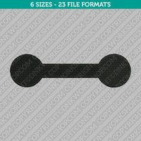 Dumbbell Barbell Weight Gym Embroidery Design - 6 Sizes - INSTANT DOWNLOAD