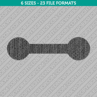 Dumbbell Barbell Weight Gym Embroidery Design - 6 Sizes - INSTANT DOWNLOAD