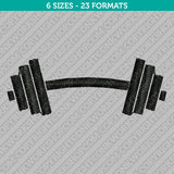 Dumbbell Gym Weight Barbell Embroidery Design - 6 Sizes - INSTANT DOWNLOAD