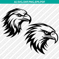 Eagle Head SVG Mascot Cut File Cricut Clipart Silhouette Png