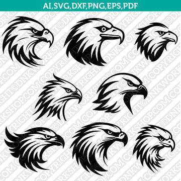 Eagle head mascot symbol SVG design