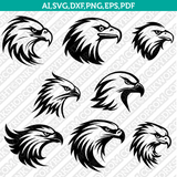Eagle Head SVG Mascot Cut File Cricut Clipart Silhouette Png