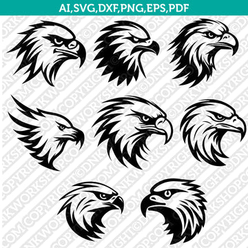 Eagle head mascot SVG cut file