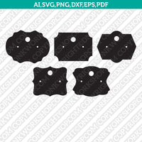 Earring Holder Display Cards Template SVG Vector Cricut Cut File Clipart Png Eps Dxf