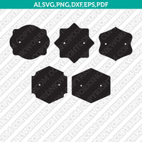 Earring Holder Display Cards Template SVG Vector Cricut Cut File Clipart Png Eps Dxf