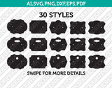 Earring Holder Display Cards Template SVG Vector Cricut Cut File Clipart Png Eps Dxf