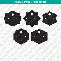Earring Holder Display Cards Template SVG Vector Cricut Cut File Clipart Png Eps Dxf