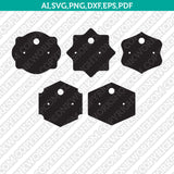 Earring Holder Display Cards Template SVG Vector Cricut Cut File Clipart Png Eps Dxf