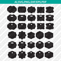 Earring Holder Display Cards Template SVG Vector Cricut Cut File Clipart Png Eps Dxf