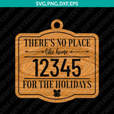 Editable Custom Christmas Zip Code Ornament SVG Cut File Vector Cricut Png
