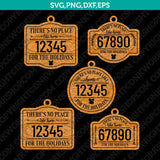 Editable Custom Christmas Zip Code Ornament SVG Cut File Vector Cricut Png