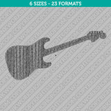 Electric Guitar Embroidery Design - 6 Sizes - INSTANT DOWNLOAD