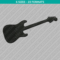 Electric Guitar Embroidery Design - 6 Sizes - INSTANT DOWNLOAD
