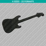 Electric Guitar Embroidery Design - 6 Sizes - INSTANT DOWNLOAD