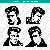 Elvis Presley SVG Cut File Cricut Clipart Silhouette Png
