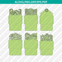 A7 Floral Envelope For 5x7 Invitation Template SVG Laser Cut File Vector Cricut Silhouette Cameo Clipart Png Dxf Eps