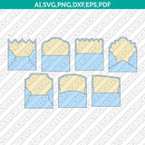 A7 Envelope Template For 5x7 Invitation Template SVG Laser Cut File Vector Cricut Silhouette Cameo Clipart Png Dxf Eps