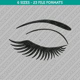 Eyelash Eye Embroidery Design - 6 Sizes - INSTANT DOWNLOAD