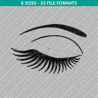 Eyelash Eye Embroidery Design - 6 Sizes - INSTANT DOWNLOAD