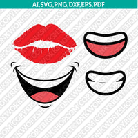 Funny Face Mask Quarantine mask SVG Silhouette Cameo Cricut Laser Cut File Vector Png Eps Dxf