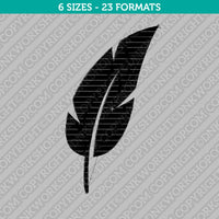 Feather Embroidery Design - 6 Sizes - INSTANT DOWNLOAD