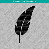 Feather Embroidery Design - 6 Sizes - INSTANT DOWNLOAD