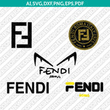 Fendi Logo SVG Cut File Cricut Clipart Dxf Eps Png Silhouette Cameo