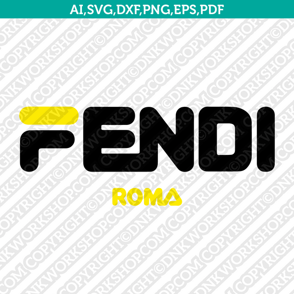 Fendi Logo SVG Cut File Cricut Clipart Dxf Eps Png Silhouette Cameo ...