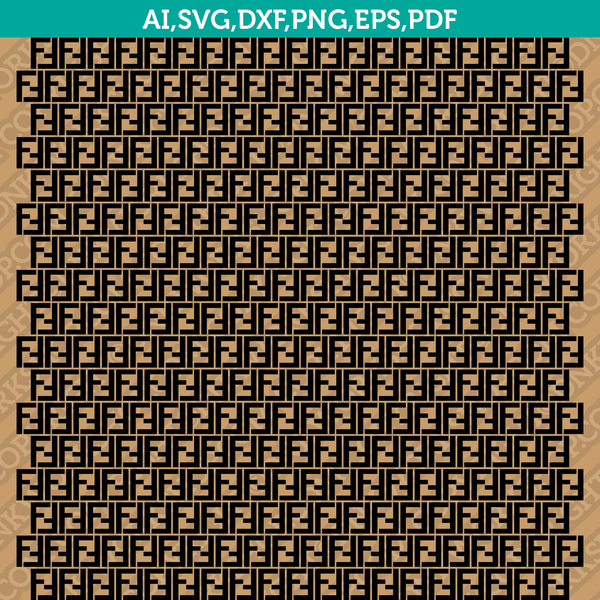 Fendi Pattern SVG Cricut Cut File Sticker Decal Clipart Png Eps Dxf Ve ...