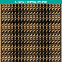 Fendi Pattern SVG Cricut Cut File Sticker Decal Clipart Png Eps Dxf Vector