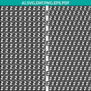 Fendi pattern SVG cut file for Cricut crafting projects