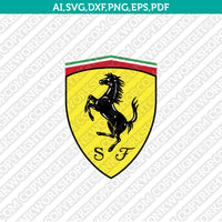 Ferrari Logo SVG Silhouette Cameo Cricut Cut File Vector Png Eps Dxf
