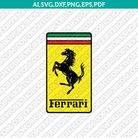 Ferrari Logo SVG Silhouette Cameo Cricut Cut File Vector Png Eps Dxf