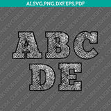 Fingerprint Letters Font Alphabet SVG Cut File Vector Silhouette Cameo Cricut Clipart Png Dxf Eps