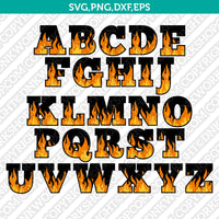 Fire Flame Number Alphabet SVG Vector Silhouette Cricut PNG – DNKWorkshop